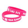DECOMELODY 4pcs Alert Wristbands for PVC Bracelets with Random Colors Durable Hand Strap for Peanut Allergy Safety and Party Use Random Color view 1