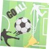 MUCKLILY 20pcs Football Party Napkins Happy Birthday Decorations Soccer Print Dinner Napkins Sports Themed Tableware view 3
