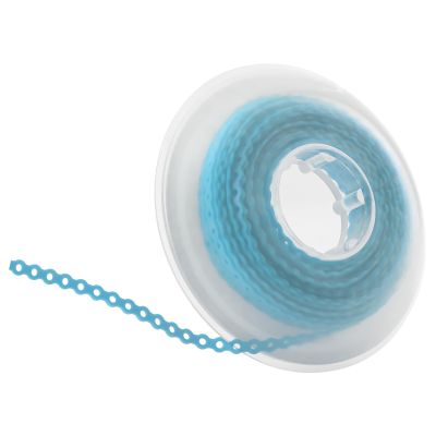 JMU Orthodontic Rubber Chains, Dental Elastic Rubber Band Power Chains for Braces, 15Feet/ Roll, Short, Cyan