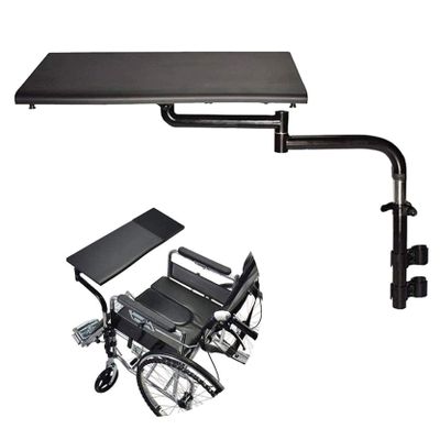 HDXWIFD Wheelchair Lap Tray, Wheelchair Dining Table Board, Adjustable Distance and Height Lightweight Portable Wheelchair Dinner Table Accessories for Eating