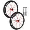 Wheelchair Rear Wheels 24" Pneumatic Rubber Tires, Quick Release Aluminum Hub with Bearing and Axle Replacement Wheels for Manual Wheelchairs view 1
