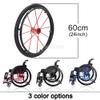 Wheelchair Rear Wheels 24" Pneumatic Rubber Tires, Quick Release Aluminum Hub with Bearing and Axle Replacement Wheels for Manual Wheelchairs view 3