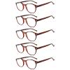 NORPERWIS 5 Pairs Reading Glasses - Standard Fit Spring Hinge Readers Glasses for Men and Women (5Tortoise, 4.0, x) view 1