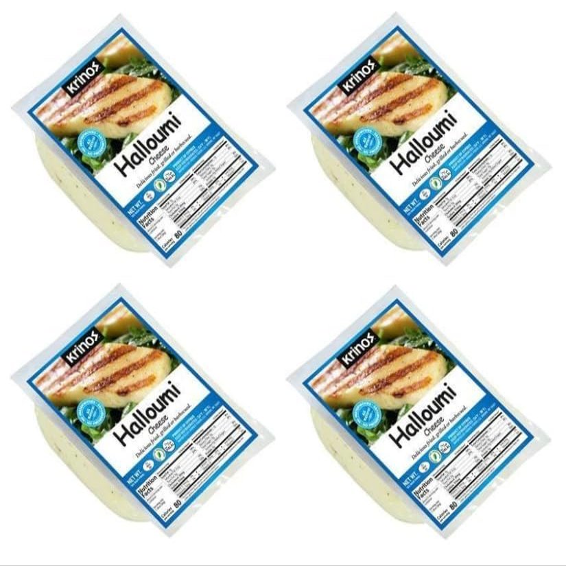 Cyprus Halloumi Cheese, Mixed (sheeps, goats and cows) Milk Blend, 8 oz, Pack of 4