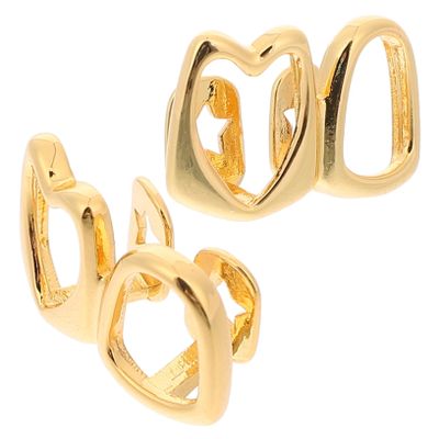 2Pcs Hollow Tooth Grills for Women Mouth Grills for Halloween Costume Cosplay Unique Hip Hop Style Comfortable Fit for Speech Fun Party Accessory