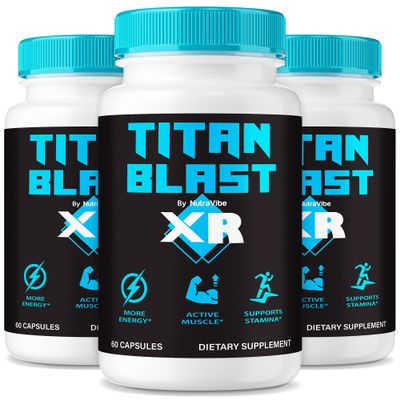 (3 Pack) Titan Blast XR Capsules Daily TitanBlast Formula with a Premium Blend to Support Lasting Energy, Performance & Stamina | Just 2 Easy-to-Swallow Pills for Everyday Well-Being (180 Capsules)