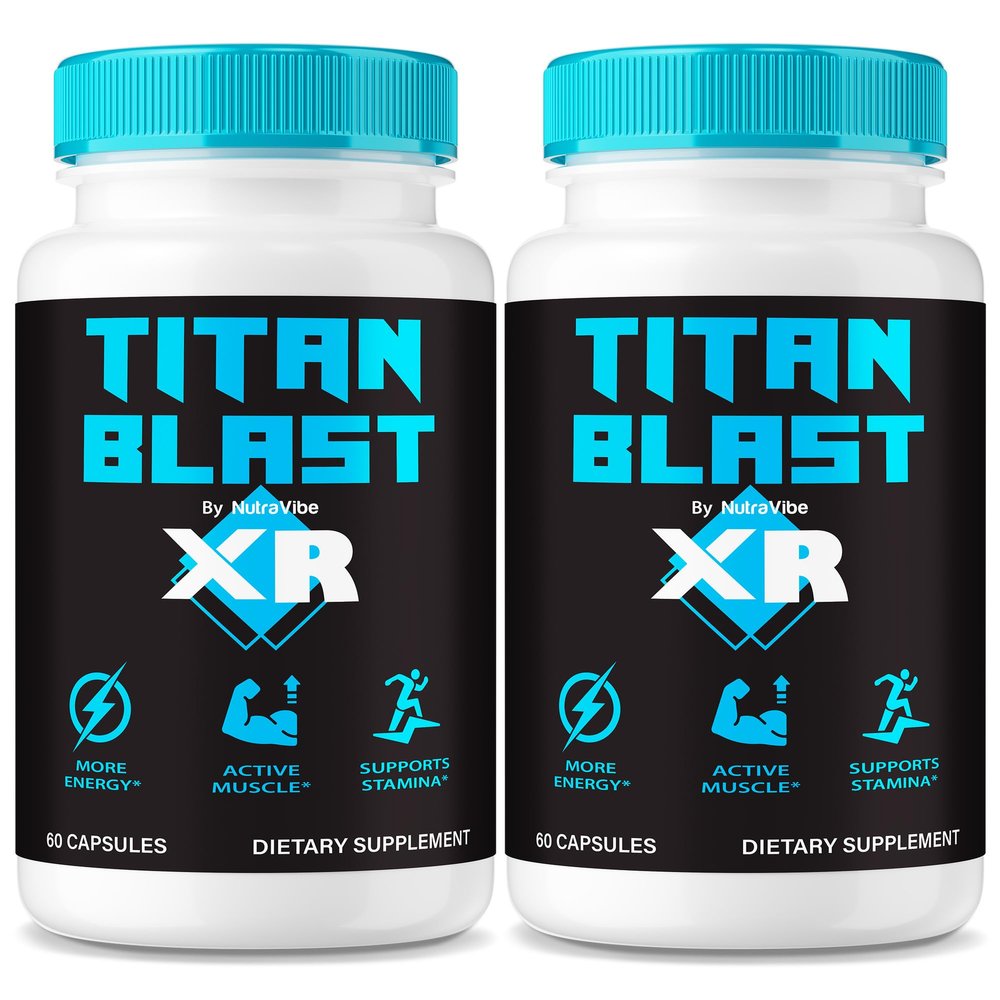 (2 Pack) Titan Blast XR Capsules Daily TitanBlast Formula with a Premium Blend to Support Lasting Energy, Performance & Stamina | Just 2 Easy-to-Swallow Pills for Everyday Well-Being (120 Capsules)