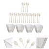 1Set Creative Party Tableware Kit Disposable Dessert Cups Spoons Forks Plastic Tasting Cups for Birthday Weddings Anniversaries Events view 4