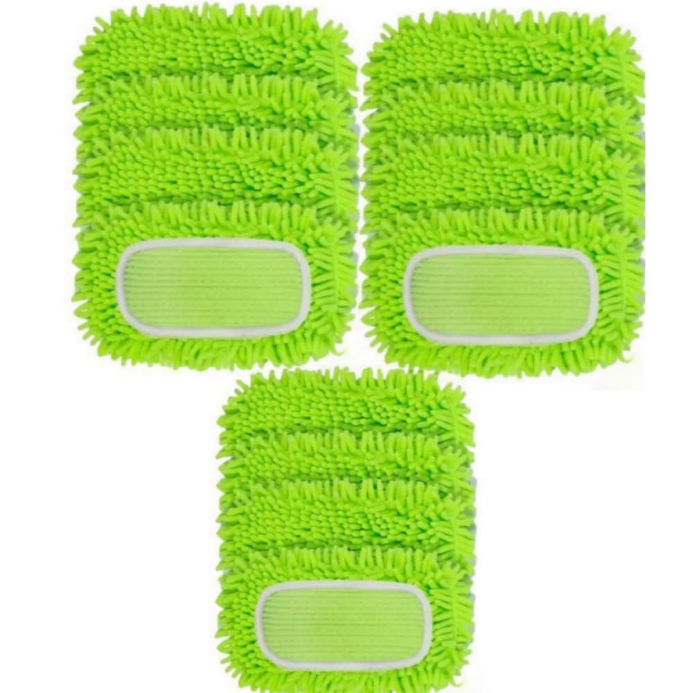 12Pcs Microfiber Mop Pads Compatible with Swiffer Sweeper 12 Pack Dry Sweeping Cloths & Wet Mopping Cloths Washable Wet Pads Refill for Mopping Floors