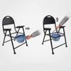 USZWBY Commode Chair Folding Commode Chair Bedside Potty Chair Safety Frame Rails Bathroom Toilet Surround Adults Shower Chair with Shower Chair Max.150Kg view 2