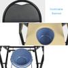 USZWBY Commode Chair Folding Commode Chair Bedside Potty Chair Safety Frame Rails Bathroom Toilet Surround Adults Shower Chair with Shower Chair Max.150Kg view 4