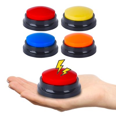 4 Pack Portable AAC Communication Devices for Autism Individuals with Communication Difficulties, Communication Device for Nonverbal Kids, Voice Recording Buttons for Schools, Home, Treatment Courses
