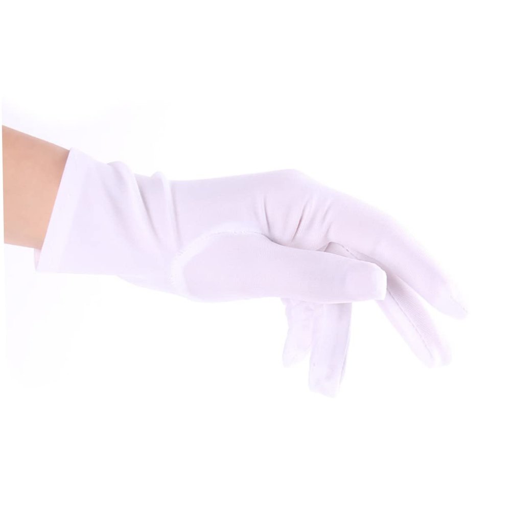 FOMIYES 10Pairs Elastic Spandex Gloves Moisturizing Protective Gloves for Jewelry Sunscreen and Etiquette Use Fits Women