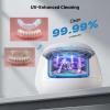 Ultrasonic Retainer Cleaner Machine 48kHz Denture and Aligner Cleaning Pod for Mouth Guards Night Guards Dental Trays Braces Toothbrushes Jewelry with 200ML Capacity (Blue) view 4