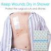 12" x 12" Shower Shields Wound Cover, Large Waterproof Bandages for Central Line Chemo Port Chest Catheter Shower Cover PICC Line Shower Protector Dressings 25 Pcs view 3