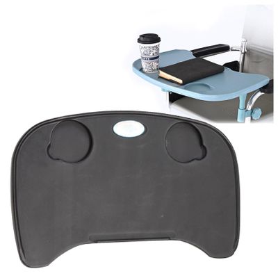HDXWIFD Wheelchair Tray, Detachable ABS Plastic Wheelchair Lap Tray, Removable Tray Table with Cup Holder, Portable Wheelchair Magazine Table for Elderly Idea for Eating, Reading