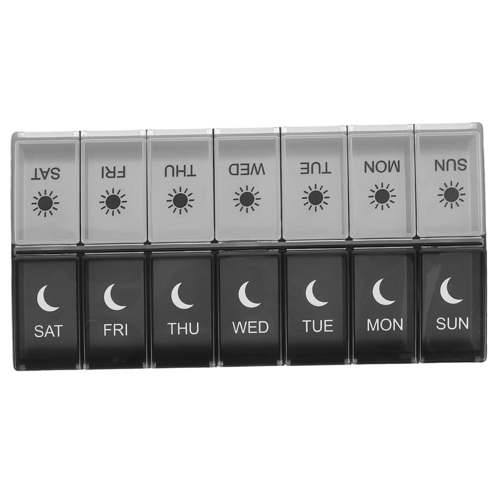 1Pc Compartment Portable Weekly Pill Organizer Case for Travel Daily Use Convenient Medication Storage