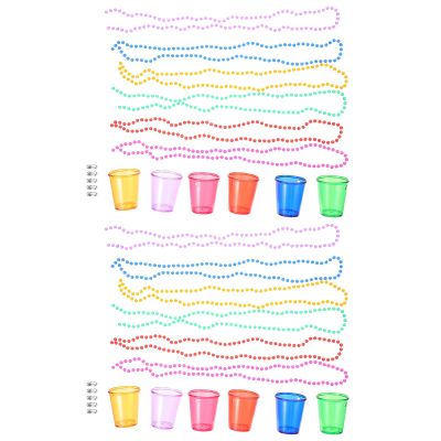 12Pcs Shot Cup Necklace Shot Pendants for Bachelorette Parties Decorative Beaded Design for Unique Celebrations