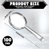 100Pcs Mini Handheld Magnifying Glass Bulk for Kids - Plastic Small Magnifying Glasses Hand Lens 5X - Portable Magnifying Lens for Seniors, Students at School and Outdoor- | Dia 40mm,Clear view 2