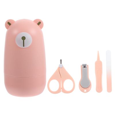 1Set Safe Nail Clipper Pedicure Kit with Rounded Scissors File Clipper for Nail Care Smooth Delicate Design to Prevent Injury