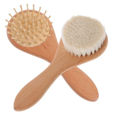 2Pcs Scalp Scrubber Soft Natural Hair Brush for Gentle Bathing Scalp Massage Portable Design for Newborns Comfortable Safe Hair Care