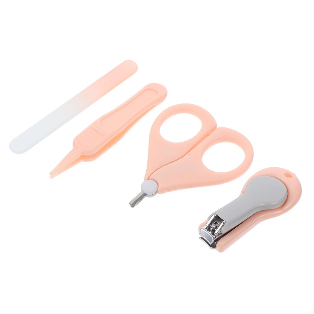 1Set Portable Nail Clipper Kit Ergonomic Nail Grooming Tools with Sharp Scissors for Safe Pedicure for Boy Girl
