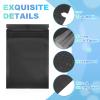 PATIKIL Resealable Packaging Bags for Small Business, 100 Pcs 3x5 Inch Matte Smell Proof Bags Aluminum Sealable Foil Flat Zipper Lock Pouch for Food Storage, Black view 3