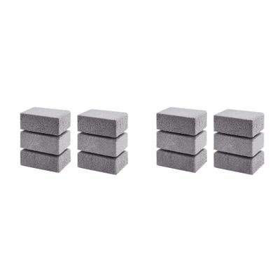 Cwmiibili 12Pcs BBQ Grill Clean Brick Block Barbecue Cleaning Stone BBQ Racks Stains Grease Cleaner Gadgets Kitchen BBQ Tools