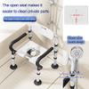 LYXFYPi Bedside Commode, Folding Toilet Chair with Arms, Multi-Functional Shower Chair Bench for Pregnant and Elderly, Safety Aid for Seniors Up to 220 Lbs view 4