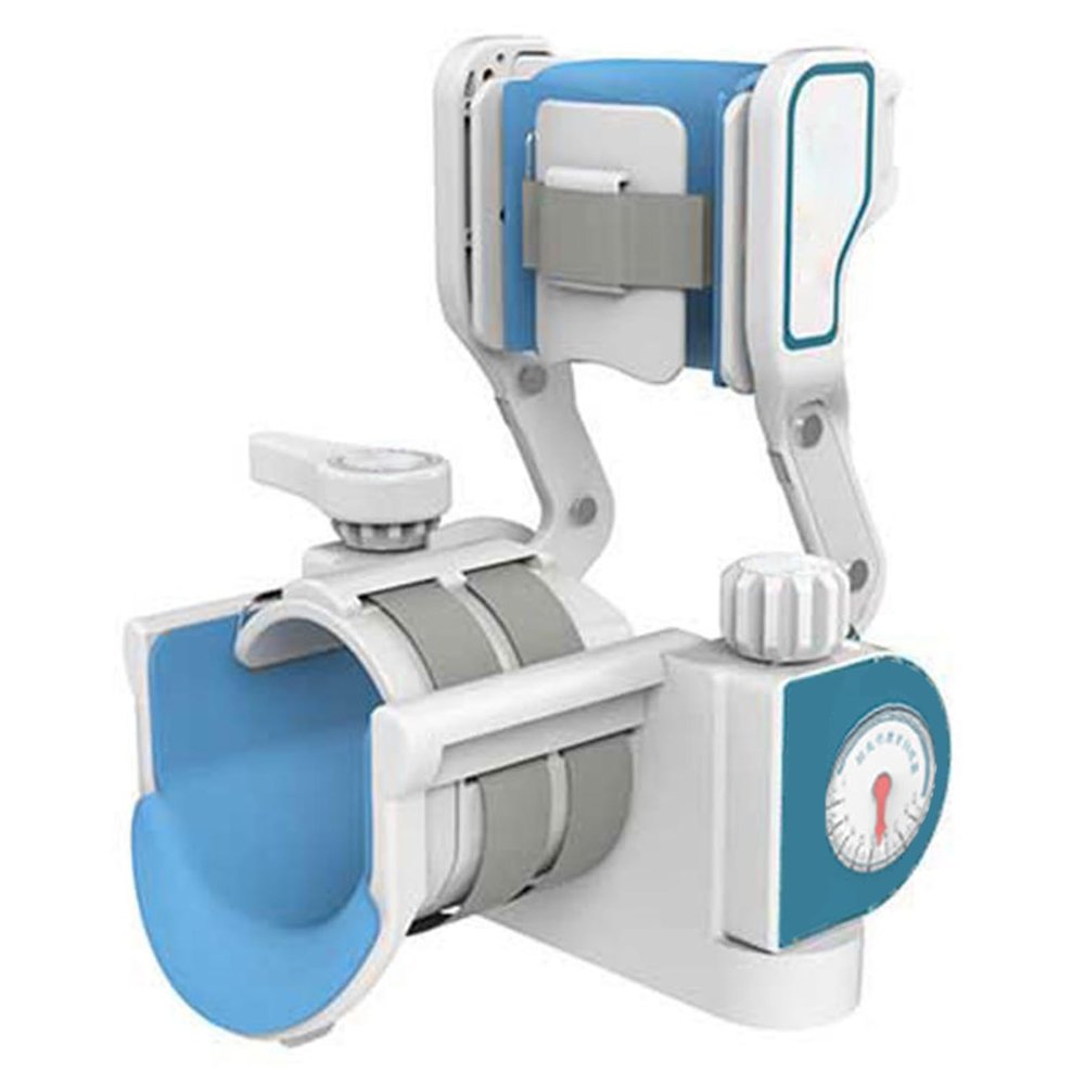 FXNFXLA Elbow Joint Rehabilitation Device, Automatic Flexion and Extension Elbow Joint Trainer for Home Use, Double-Arm Structure for Left and Right Hand, Angle Adjustable
