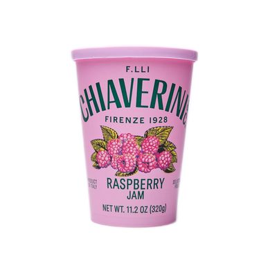 CHIAVERINI Italian Raspberry Fruit Preserves Jam from Florence Tuscany | 4 Natural Ingredient Recipe | No High Fructose Corn Syrup | Non-GMO | 11.2 oz Tapered Jar