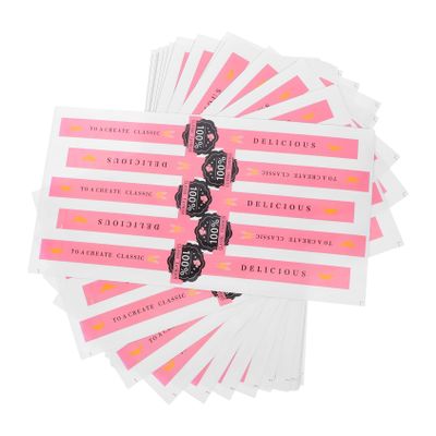 100 Pcs Self-Adhesive Decorative Baking Labels for Cakes Cookies and Desserts for Holiday Parties and Packaging for Home Bakers and Professional Pastry Chefs