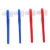 DECORNIJIA 4pcs Portable Denture Cleaning Brush Extra Soft Toothbrushes Small Brush Set for Denture Teeth Travel Toothbrush Family view 1