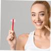 DECORNIJIA 4pcs Portable Denture Cleaning Brush Extra Soft Toothbrushes Small Brush Set for Denture Teeth Travel Toothbrush Family view 4