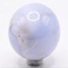 48mm 145g Blue White Chalcedony Sphere Polished Collectible Natural Gemstone Crystal Mineral Dcor Specimen Ball - India + Stand view 2