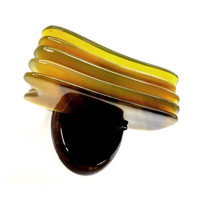 NIYANGLE 4Pcs Natural Ox Horn Square Massage Plate for Scraping Therapy for Spa and Acupuncture Random Color Relaxation Tool for Neck Face Back and Feet