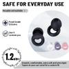 30dB Noise Cancelling Ear Plugs for Sleeping - Reusable Silicone Earplugs for Adults & Kids, Soft Ear Protection for Snoring, Concerts, Lawn Mowing, Travel & Work (6 Ear Tips with Case, Violet) view 2