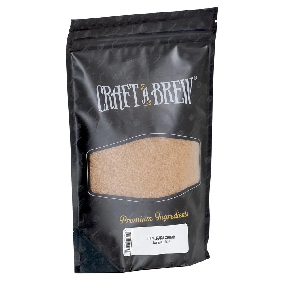 Craft A Brew - Demerara Sugar - Raw Sugar - Food Grade - For At Home Brewing - For Beers & Sodas - Add Darker Color & Molasses Flavor - 1 lb Package