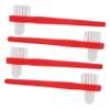 Beavorty 4pcs Dual-Head Denture Cleaning Brush Set Small Portable Toothbrush for Adults Travel Size Ergonomic Handle for Effective Denture Care view 1