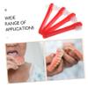 Beavorty 4pcs Dual-Head Denture Cleaning Brush Set Small Portable Toothbrush for Adults Travel Size Ergonomic Handle for Effective Denture Care view 4