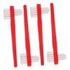 minkissy 4pcs Dual-Head Denture Cleaning Brush Set Portable Toothbrush for Dentures Travel Size Care Tool Soft Bristles for Adults view 1