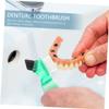 WRITWAA Mini Denture Brush Set 3PCS Portable Cleaning Toothbrush for Oral Care Multi-Functional Small Design for Travel and Home Use view 4