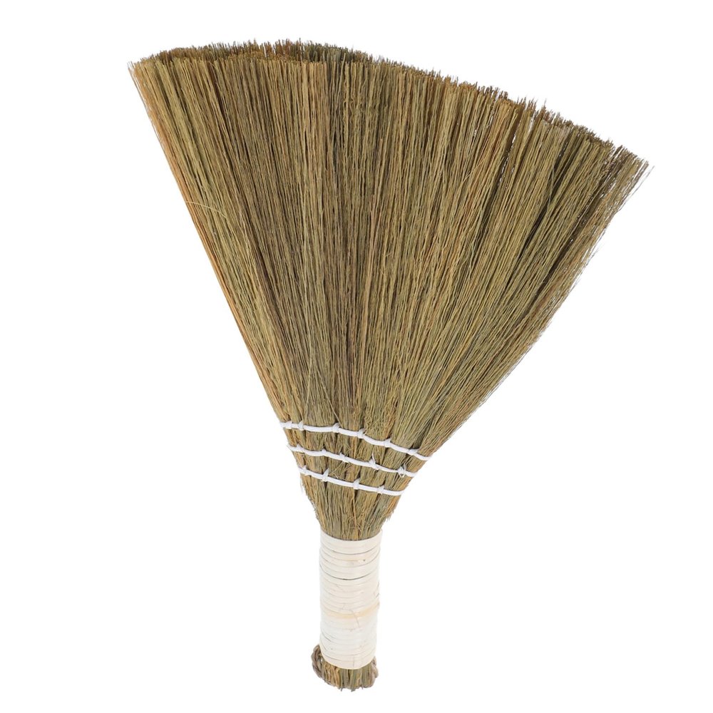 GLEAVI Handheld Collapsible Brush Thai Style Woven Broom Indoor Sweeping Tool Lightweight Boys and Girls Cleaning Broom for Home