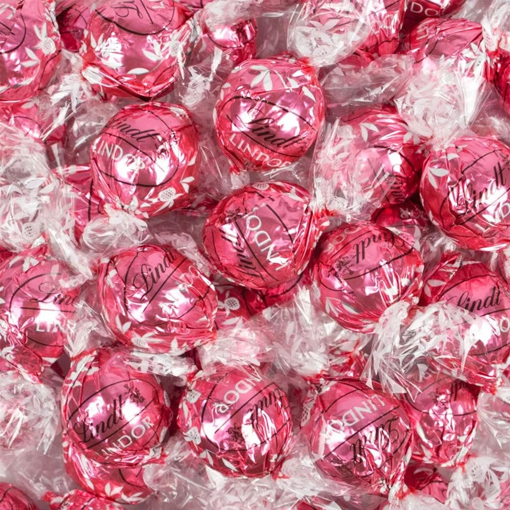 27 Pcs Pink Strawberries & Cream Candy Truffles (12oz Bag)