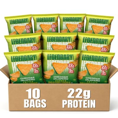 Legendary Foods 22g Protein Chips, Cheddar Jalapeo, Popped Not Fried Snack