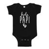 Hola Papi Spanish Pregnancy Announcement Baby Bodysuit One Piece 6 mo Black view 1
