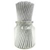 Metallic Silver Solid Paper Drinking Straws, 100 Pack Disposable Shiny Foil Straws for Cocktails, Coffee Bar, Wedding, Birthday Party Decor & Cake Pops view 1