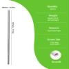 Metallic Silver Solid Paper Drinking Straws, 100 Pack Disposable Shiny Foil Straws for Cocktails, Coffee Bar, Wedding, Birthday Party Decor & Cake Pops view 2