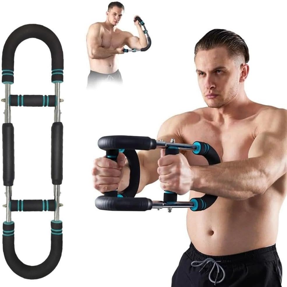 2025 Arm Trainer Exerciser Chest Expander for Men,Portable Power Bar Muscular Strength Enhancer for Beginners and Professional Athletes