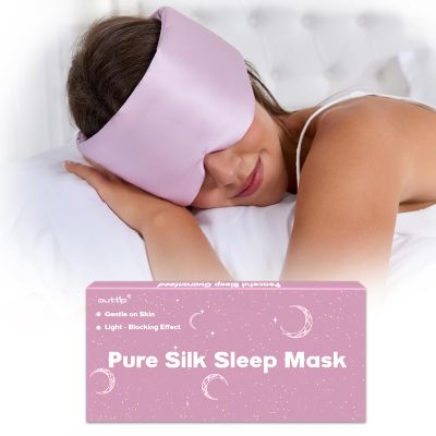 100% Mulberry Silk Sleep Mask for Women & Men Beauty Sleep, Adjustable Blindfold Silk Eye Mask for Sleeping Side Sleepers, Soft Pressure-Free Design for Home, Travel, Office, Nap